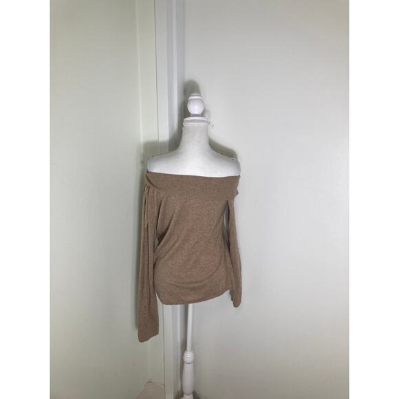 Figue Brown A Symmetrical Neck Sweater Sz m - Picture 2 of 3